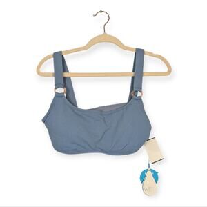 NWT WET Swimwear Slate Blue Trae Swim Top Size L